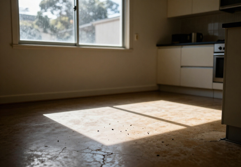 Cockroaches in a Riverview apartment before treatment